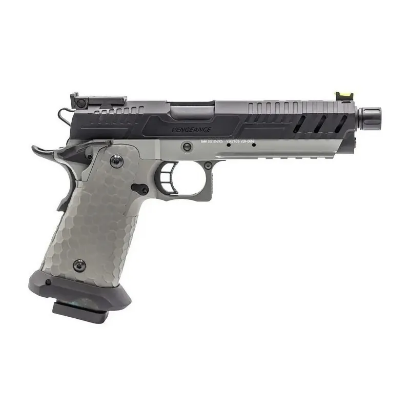 Pistolet GBB Vorsk Hi-Capa Vengeance gris, vue de profil côté droit