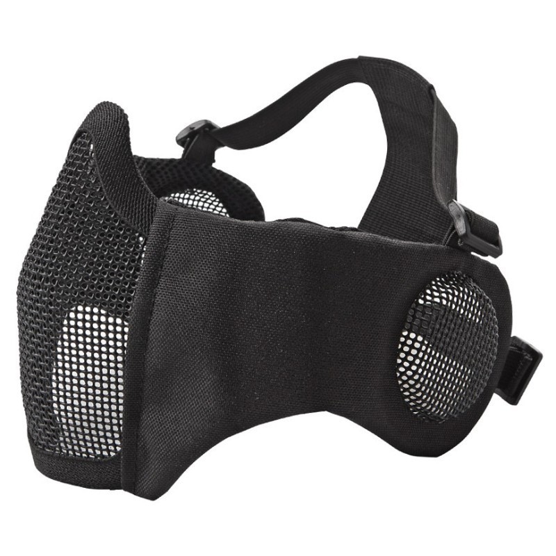 ASG - Masque En Maille Métallique Avec Coussinets De Joues Et Protection Auditive - Noir