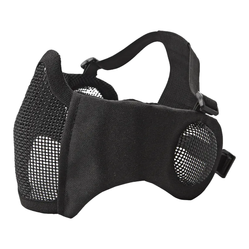ASG - Masque en maille métallique avec coussinets de joues et protection auditive - Noir