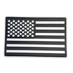 patch - drapeau Usa - noir et blanc