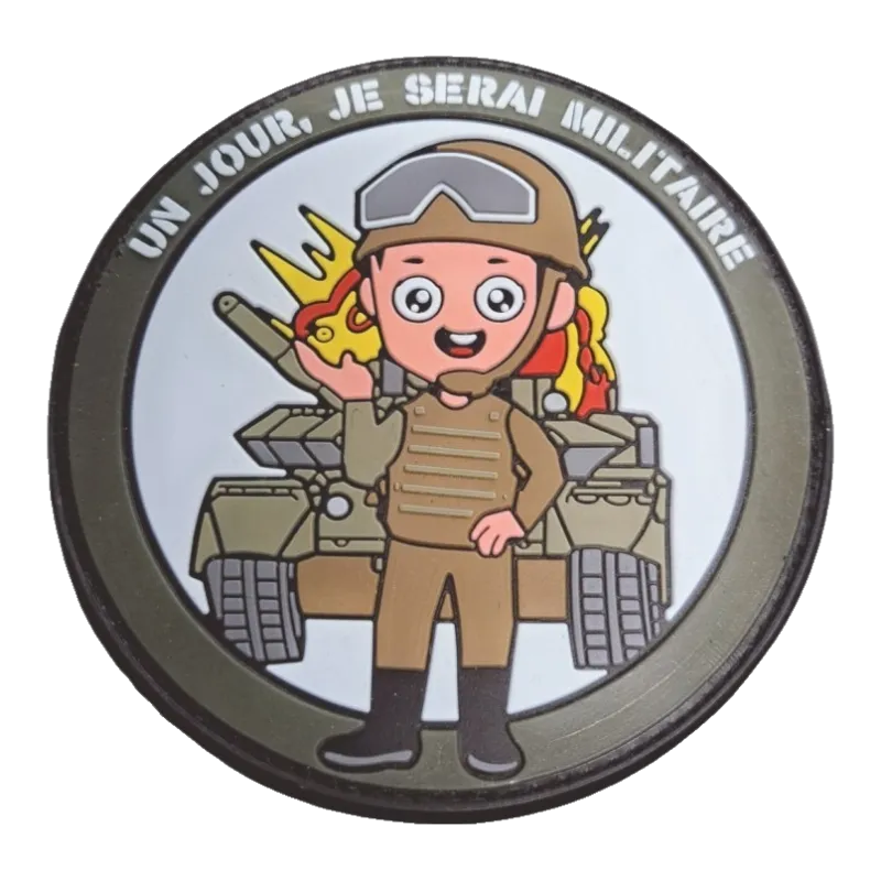 PATCH - Un jour, je serai militaire - Casque et gilet tan