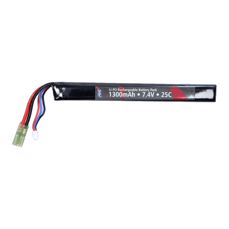 ASG - Batterie LiPo 7,4V 1300 mAh 25C - Tamiya - 1 bâton