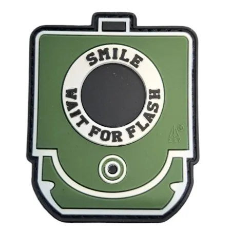 Patch "Smile wait for flash" — Morale Patch Airsoft
