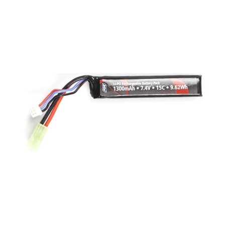 ASG - Batterie LiPo  7.4V 1300mAh 15C - Tamiya - 1 bâton