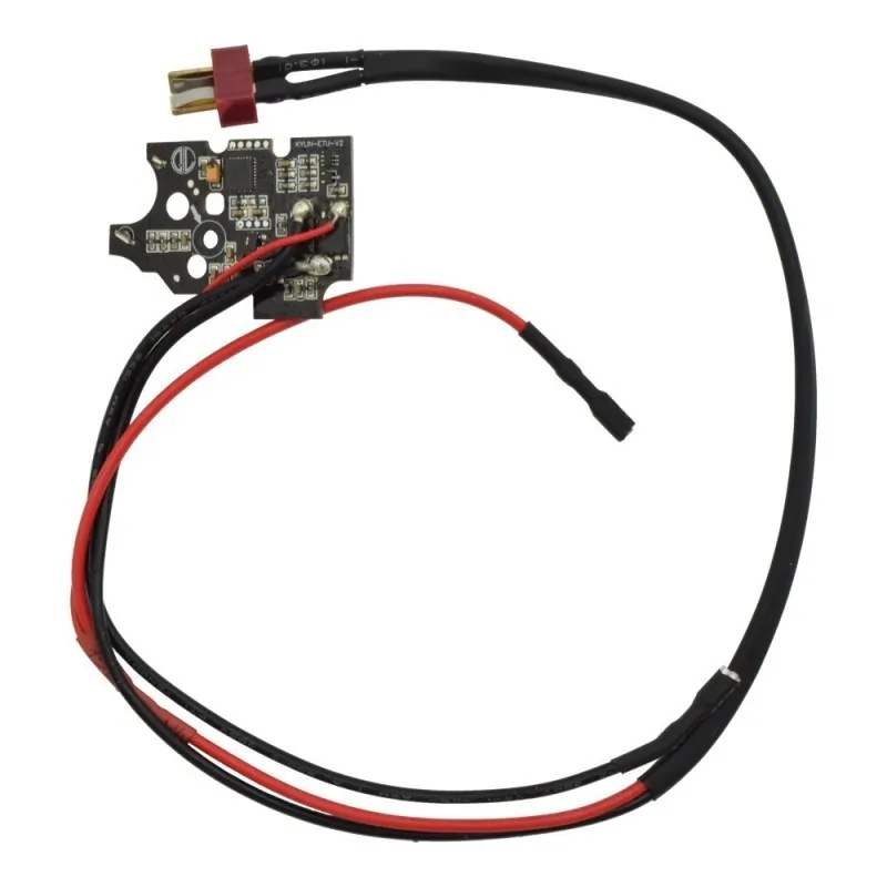 Mosfet Kylin V2 DBOYS câblé avec prise Deans, vue du dessous de la carte