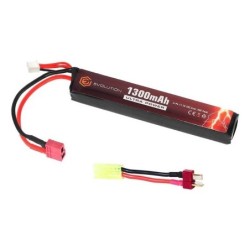 Evolution Li-Po 11.1V 1300mAh 20C-40C T-Dean – 1 bâton | Zn-Airsoft