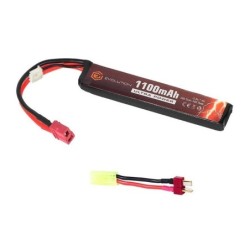 Evolution Li-Po 7.4V 1100mAh 20C-40C T-Dean – 1 bâton | Zn-Airsoft
