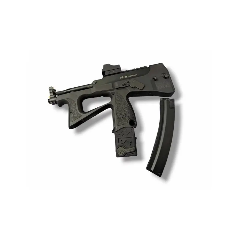 Adaptateur HPA Pulse Protek installé dans la poignée d'une PP-2K avec chargeur MP5