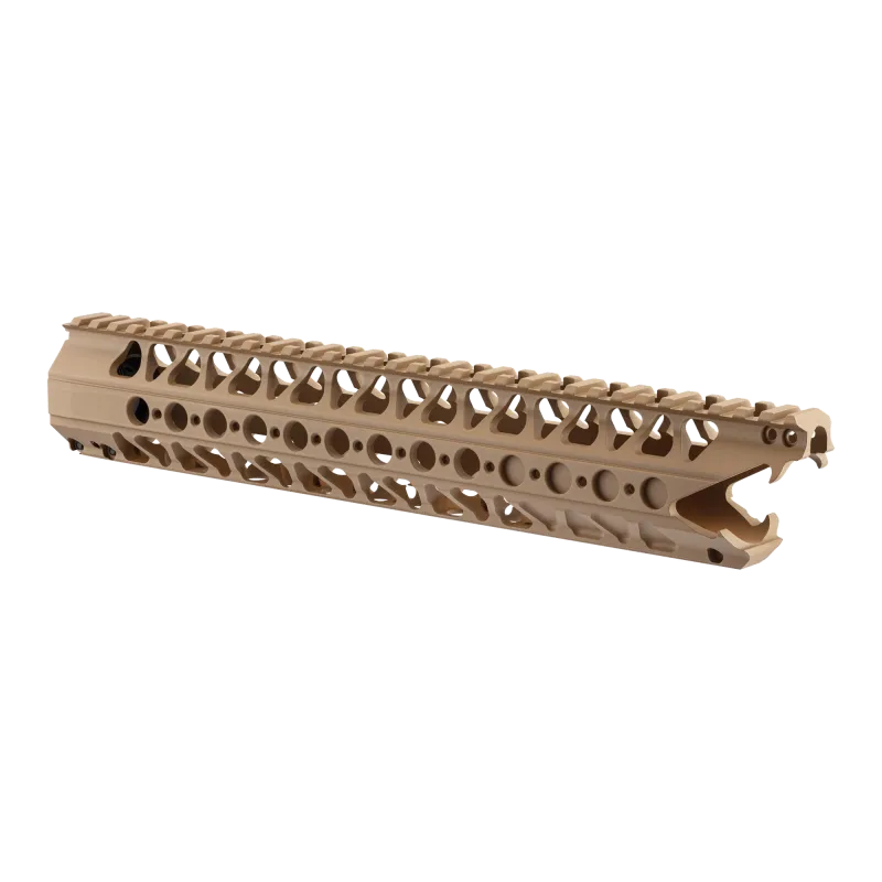 SHS - Garde-main Picatinny LVOA-C Style embout crénelé pour AEG - Tan