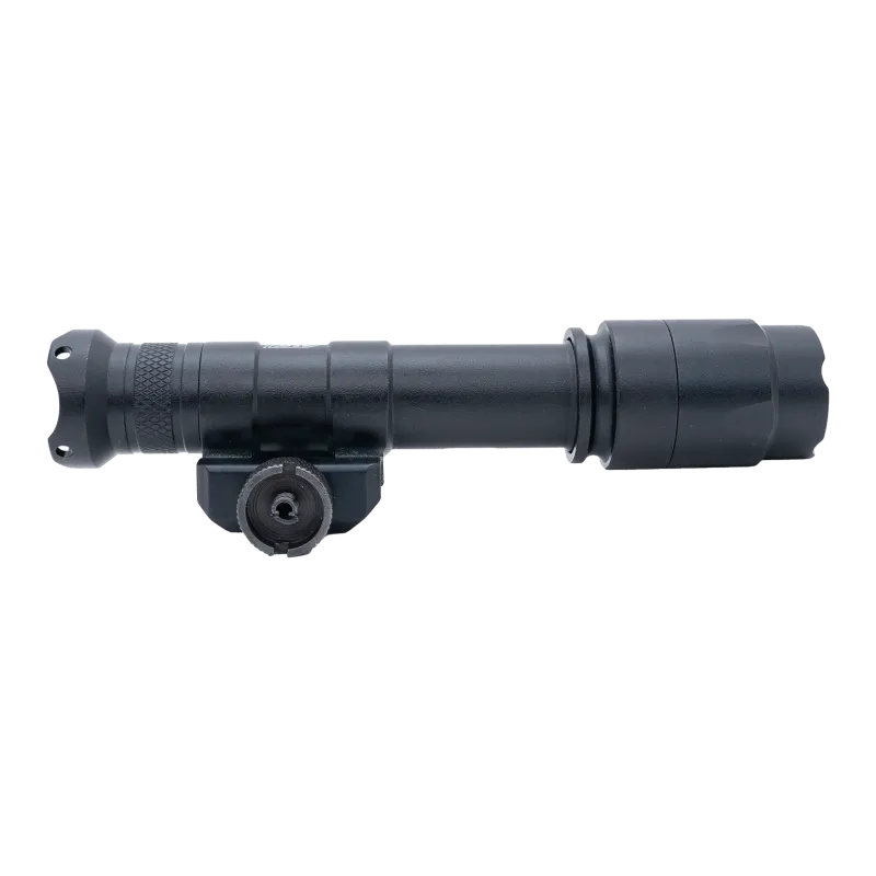 Lampe ASG Strike Systems WL1080 noire, vue de profil côté molette de serrage