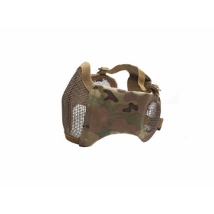 ASG - Masque Multi Camo En Maille Métallique Avec Coussinets De Joues Et Protection Auditive