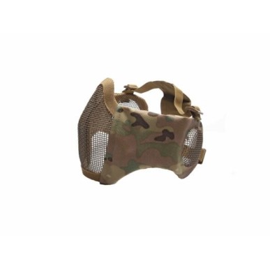 ASG - Masque Multi Camo En Maille Métallique Avec Coussinets De Joues Et Protection Auditive