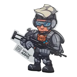 Sticker Specna Arms Avec Tenue Complète - Soldat à l'ourson