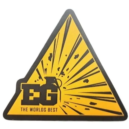 Sticker Enola Gaye Triangle Explosion Jaune