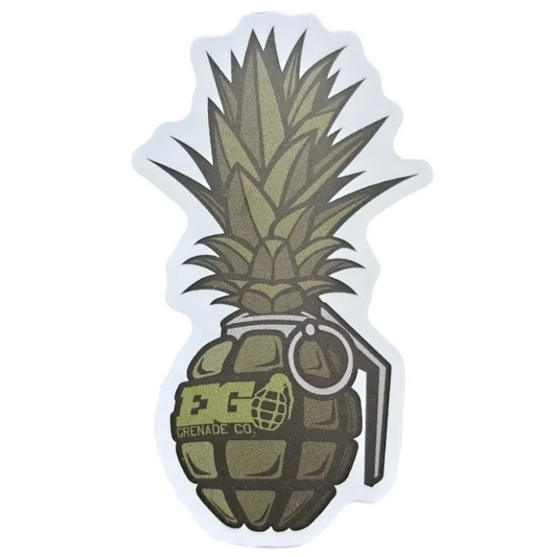 ENOLA GAYE - stickers grenade ananas grand - Vert