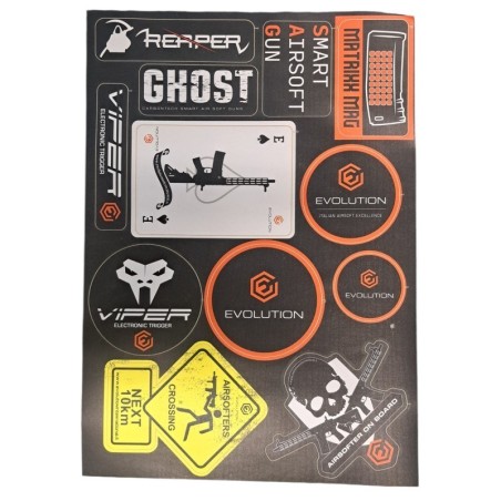 Evolution international - Planche de stickers