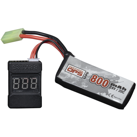 TACTICAL OPS - Testeur de batteries renforce - Noir