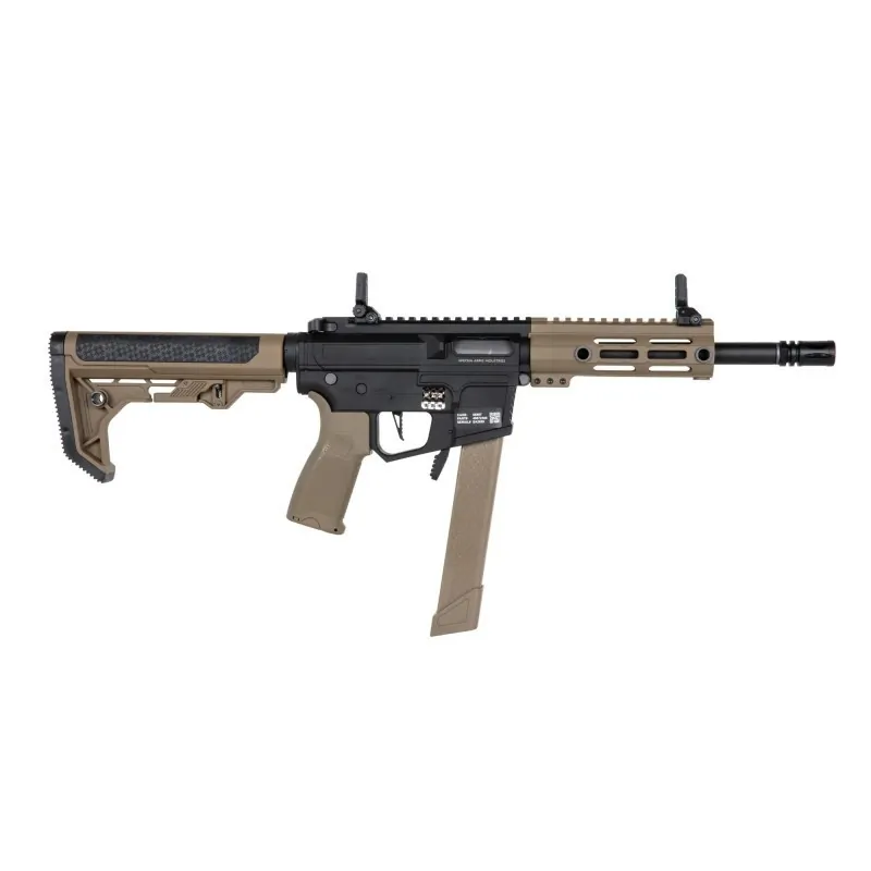 Specna Arms SA-FX01 Flex HAL ETU, flanc droit, crosse Light Ops et chargeur hi-cap