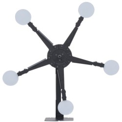 TACTICAL OPS - 5 cibles avec support en Etoile - Noir