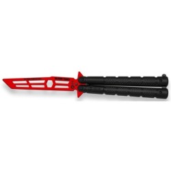 K25 - Couteau d'entrainement de type papillon - Rouge