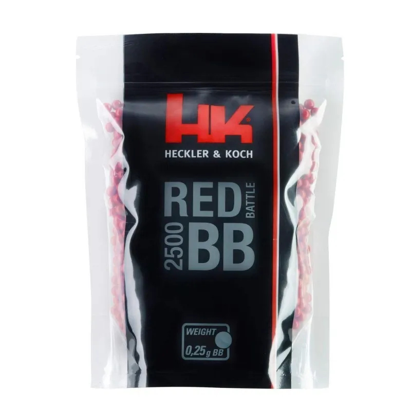 HECKLER&KOCH - Billes Rouge 0.25g X 2500 bbs HECKLER&KOCH - Billes Rouge 0.25g X 2500 bbs