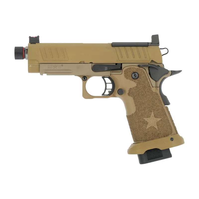 Pistolet GBB Staccato C2 Army Armament tan vue de profil gauche