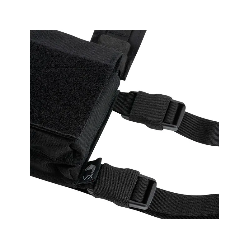 Chest rig Viper VX Buckle Up Utility Rig, détail des boucles et du logo VX