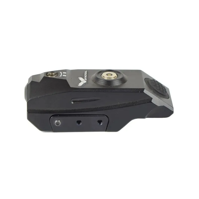Laser rouge JS-TACTICAL noir pour rail Picatinny, vue de profil côté bride de fixation