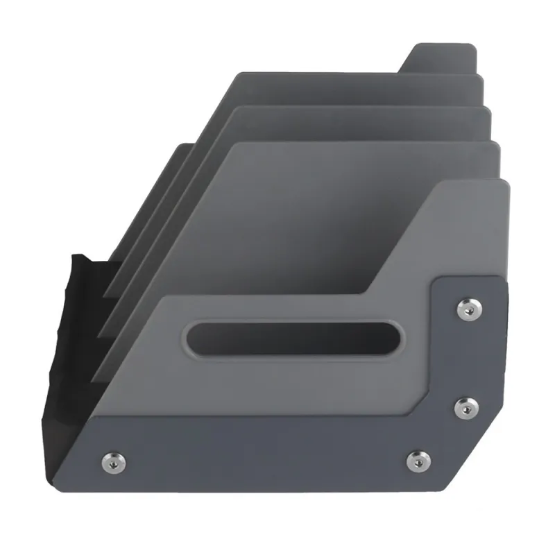Rack Wosport WO-TG32 pour 4 pistolets, vue de profil du flanc avec vis