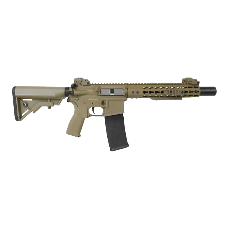 Réplique AEG Evolution Recon Superlite 10 Silent Ops tan, vue de profil côté droit