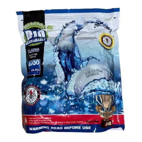 G&G Armament - Billes Blanche biodégradable 0.25g Précision 4000Bbs