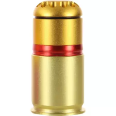 Lancer Tactical - Grenade 40mm à Gaz 60 Billes - Or/Rouge/Orange