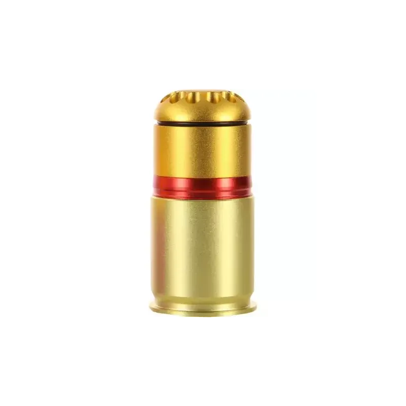 Lancer Tactical - Grenade 40mm à Gaz 60 Billes - Or/Rouge/Orange