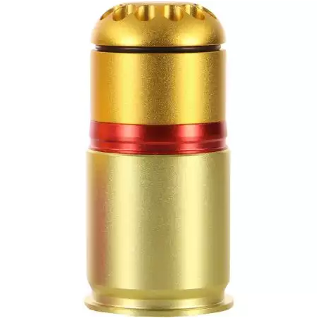 Lancer Tactical - Grenade 40mm à Gaz 60 Billes - Or/Rouge/Orange