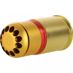 Lancer Tactical - Grenade 40mm à Gaz 60 Billes - Or/Rouge/Orange