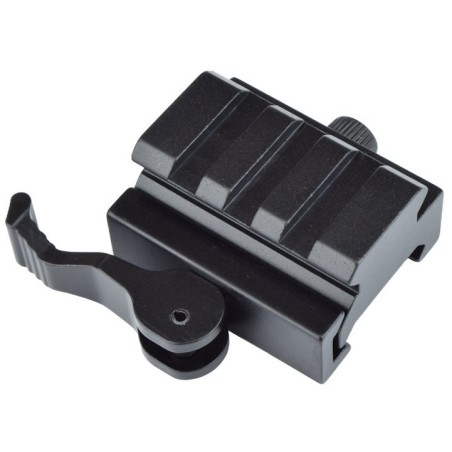 JS-TACTICAL - Réhausse Rail Picatinny QD 3 Slots - Noir