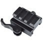 JS-TACTICAL - Réhausse Rail Picatinny QD 3 Slots - Noir