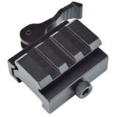 JS-TACTICAL - Réhausse Rail Picatinny QD 3 Slots - Noir