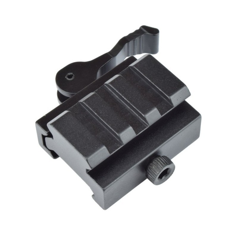 JS-TACTICAL - Réhausse Rail Picatinny QD 3 Slots - Noir