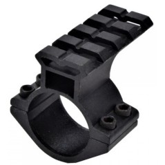 JS-TACTICAL - Rail picatinny pour montage sur tube de 30mm - Noir