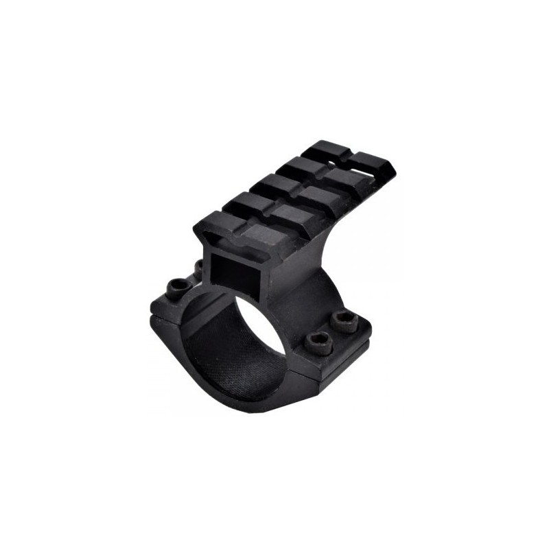 JS-TACTICAL - Rail picatinny pour montage sur tube de 30mm - Noir