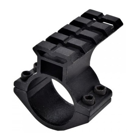 JS-TACTICAL - Rail picatinny pour montage sur tube de 30mm - Noir