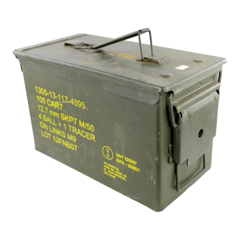 Caisse à munitions métal type M2A1 calibre .50 - Vert olive