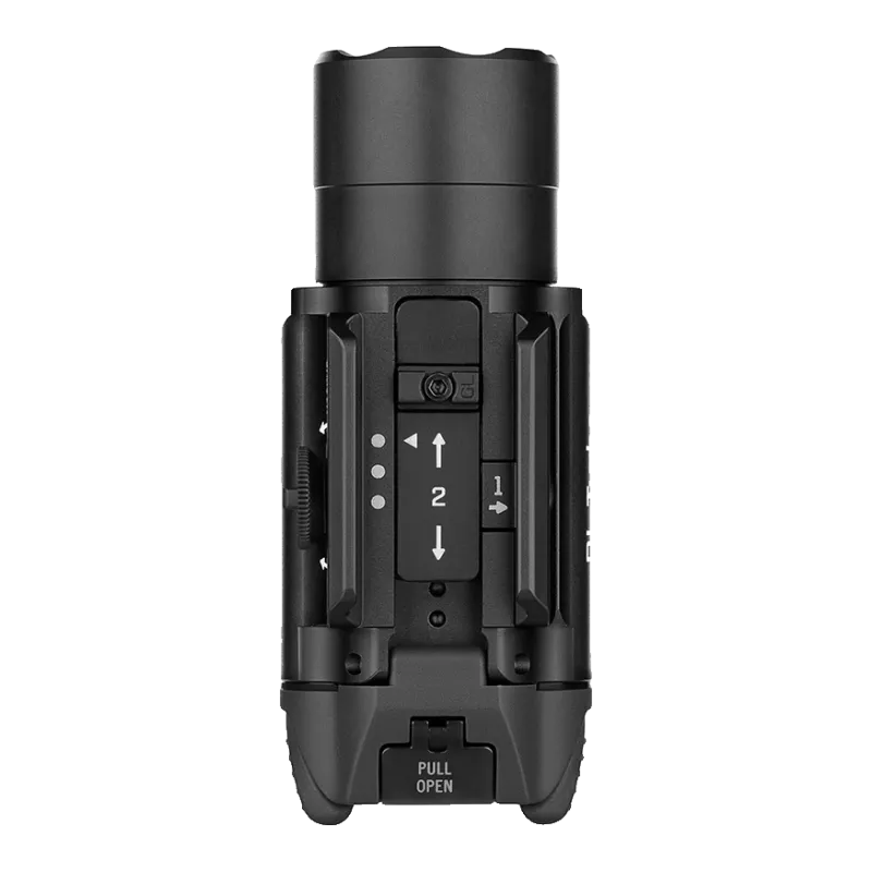 Olight PL Turbo Valkyrie noire vue de dessus, collier de fixation pour rail