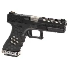 AW CUSTOM - Pistolet GBB VX0201 Hex Cut Full Métal - Noir