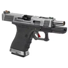 WE - Pistolet GBB G-Force 19 SV Barrel Métal Version - Argent