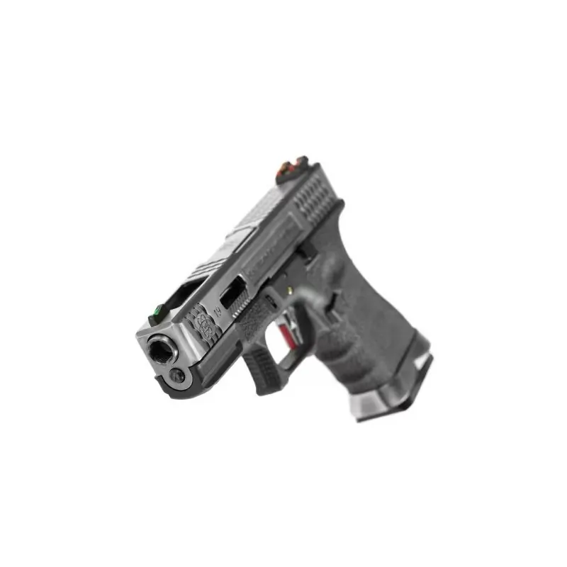 WE G-Force 19 SV profil droit culasse argent grip noir tactique