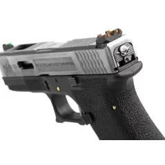 WE - Pistolet GBB G-Force 19 SV Barrel Métal Version - Argent