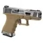 WE - Pistolet GBB G-Force 19 SV Barrel Métal Version - Tan et Argent