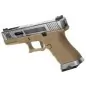 WE - Pistolet GBB G-Force 19 SV Barrel Métal Version - Tan et Argent